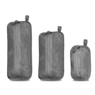 Набор сетчатых велкро подсумков TRINITY MESH TRIPLE POUCH Pentagon цвет Cinder Grey