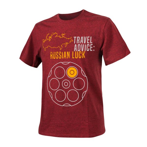 Футболка Travel Advice: Russian Luck, цвет RED/BLACK MELANGE, Helikon.